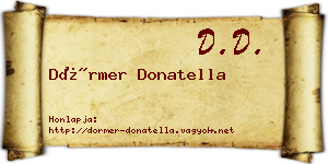 Dörmer Donatella névjegykártya